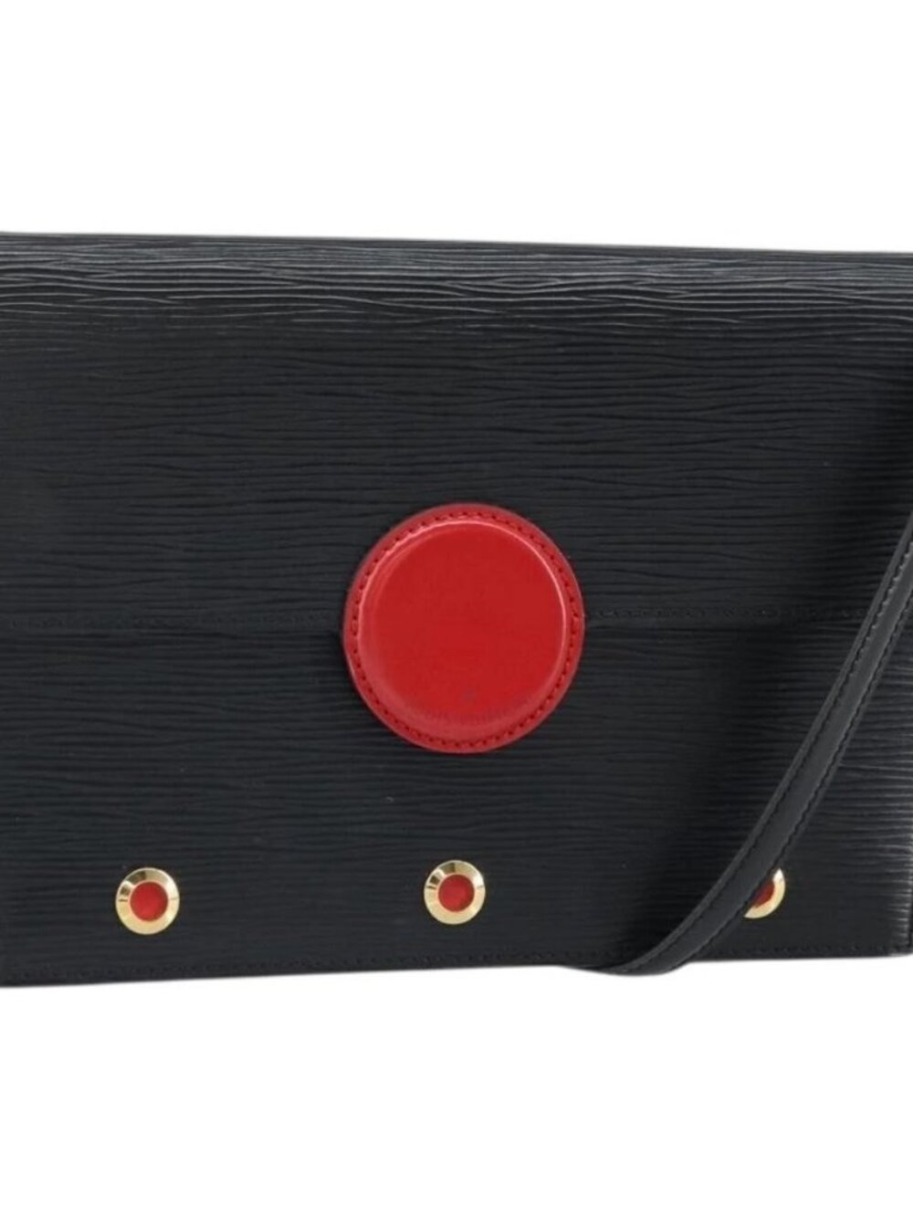 LOUIS VUITTON Epi Hublot Shoulder Bag Black Red M52557 LV Auth 170099 - Picture 2 of 16